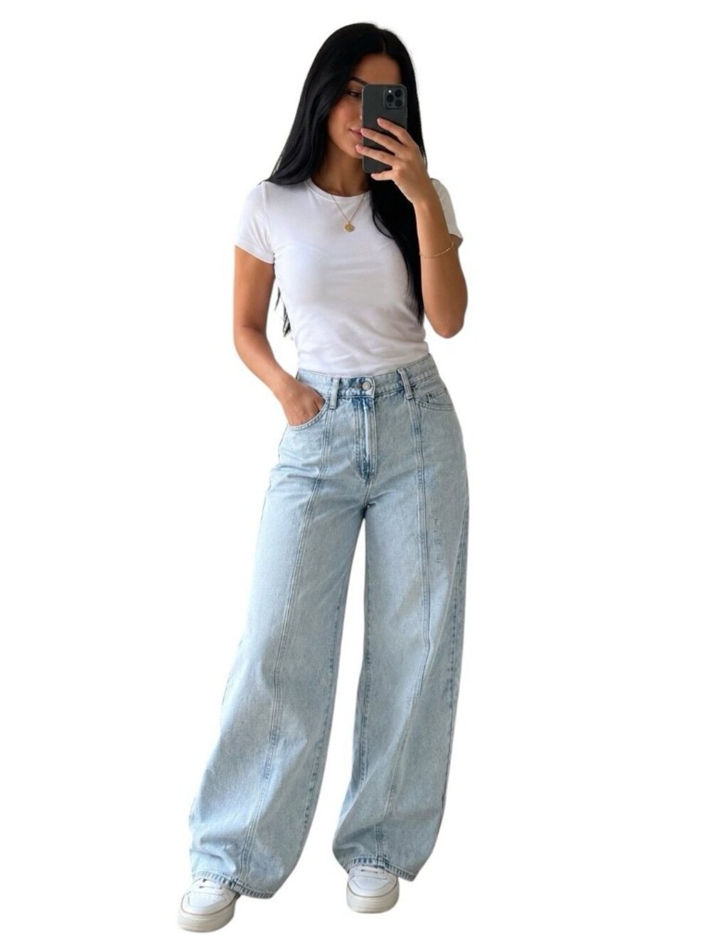 Gap High Rise Stride Wide Leg Jeans Blue Light Wash Women’s 12/31 R NWT Grunge